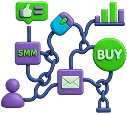 Сеть и иконки BUY/SMM